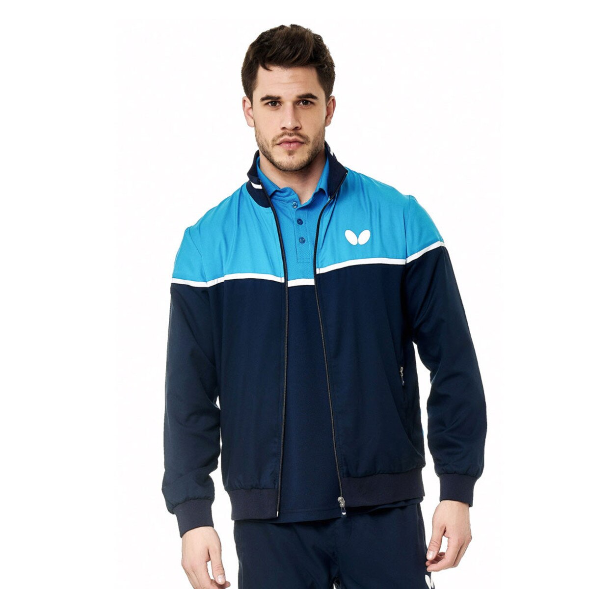 Kosay Track Jacket: Blue, Model